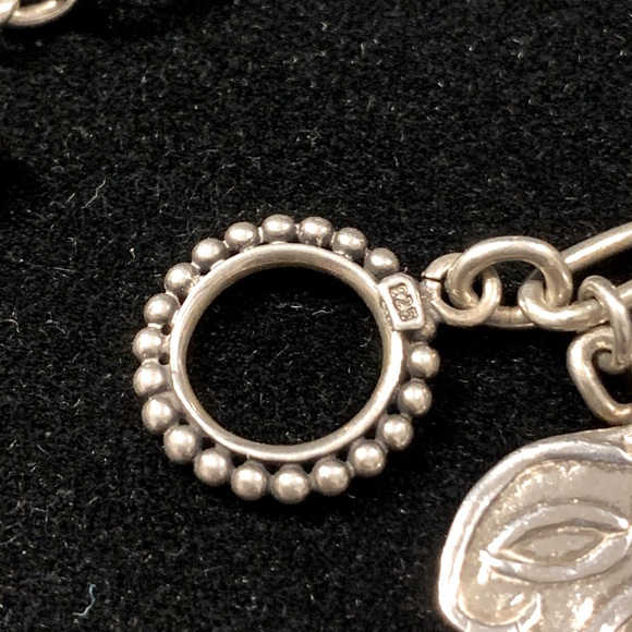 Sterling Silver Bracelet with Butterfly Charm. - Picture 3 of 4